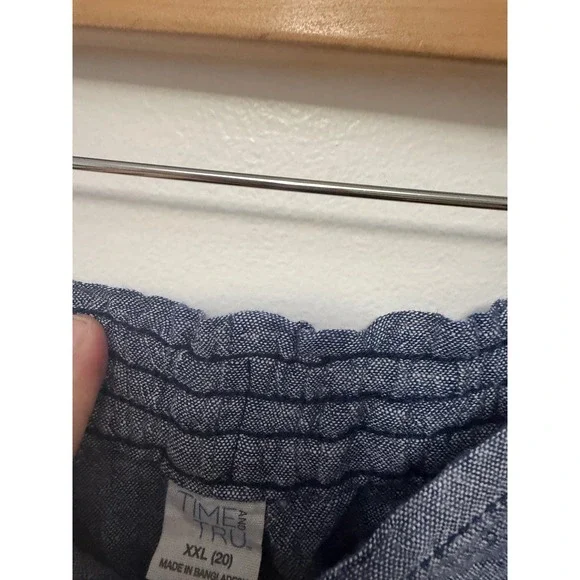 NWT Time and Tru Women's Relaxed Fit Pants – Blue – Size XXL - Picture 4 of 5